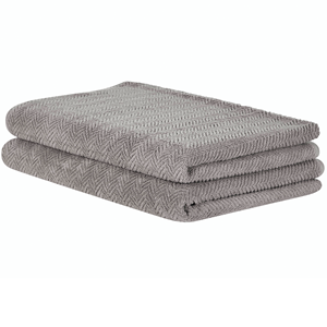BELIANI Handdoek set van 2 katoen grijs MITIARO