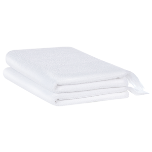 BELIANI Handdoek set van 2 katoen wit ATIU