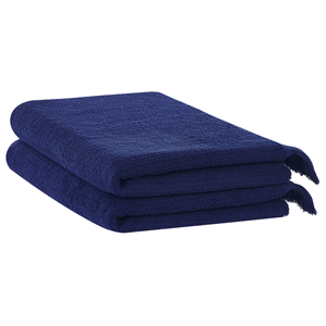 BELIANI Handdoek set van 2 katoen blauw ATIU
