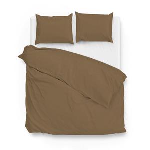 Zo! Home Satinado Dekbedovertrekset Uni Katoen Satijn - Real Taupe 200x200/220cm