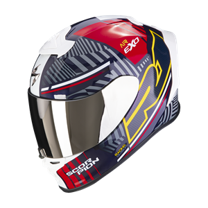 Scorpion Exo-R1 Evo Air Victory Red-Blue-Yellow Full Face Helmet
