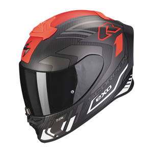 Scorpion Exo-R1 Evo Carbon Air Supra Matt Black-Silver-White Full Face Helmet