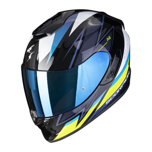 Scorpion Exo-1400 Evo Air Thelios Black-Blue-Neon Yellow Full Face Helmet