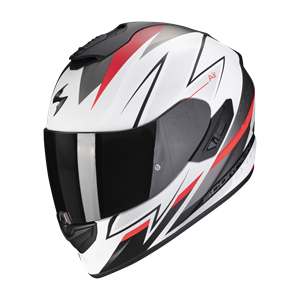 Scorpion Exo-1400 Evo Air Thelios Matt White-Red Full Face Helmet