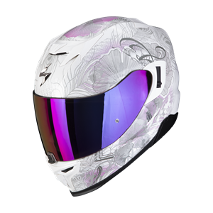 Scorpion Exo-520 Evo Air Melrose Pearl White-Pink Full Face Helmet