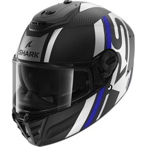 SHARK Spartan RS Carbon Shawn, Integraalhelm, Mat Carbon-Blauw-Zilver DBS