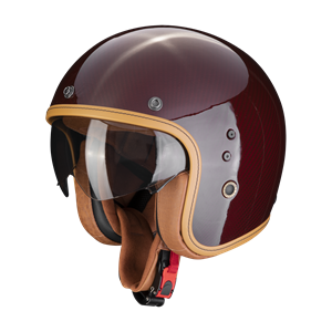 Scorpion Belfast Carbon Evo Solid Red Jet Helmet