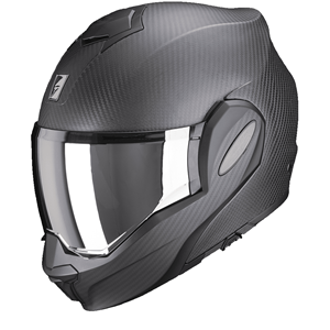 Scorpion Exo-Tech Evo Carbon Solid Matt Black Modular Helmet