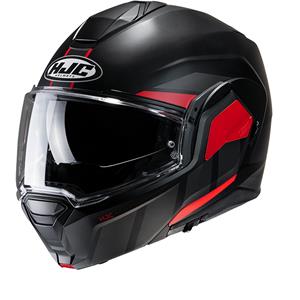 Hjc I100 Beis Black Red MC1SF Modular Helmet