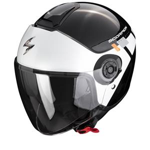 Scorpion Exo-City Ii Mall Metal Black-White-Silver Jet Helmet 