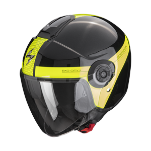 Scorpion Exo-City II Short Metal Black-Neon Yellow Jet Helmet