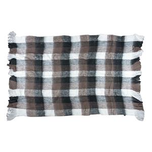 Countrylifestyle Plaid Wol look ruit bruin