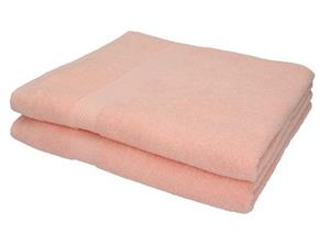Betz Duschtücher »2 Stück Duschtücher Palermo 100% Baumwolle 70 x 140 cm Farbe apricot«