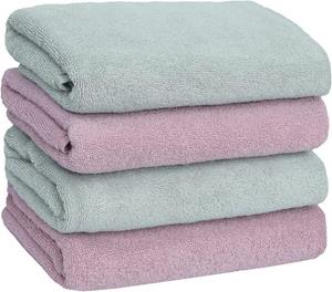 Livessa Handtücher »Badetücher im Set und als Serie« (4-St), Badetücher Set, Bade-Handtuchset 100% Baumwolle