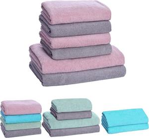Livessa Handtücher »Badetücher im Set und als Serie« (6-St), Badetücher Set, Bade-Handtuchset 100% Baumwolle