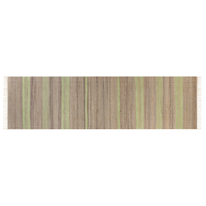 BELIANI Vloerkleed jute beige/lichtgroen 80 x 300 cm TALPUR