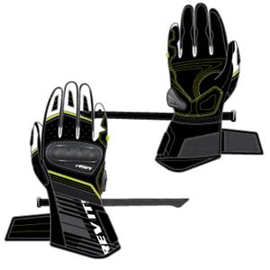 REV'IT! RSR 4 Schwarz Handschuhe Neon Gelb Größe