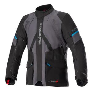 ALPINESTARS Monteira Drystar XF Jacket, Textiel motorjas heren, Tar Grijs-Zwart-Methyl Blauw
