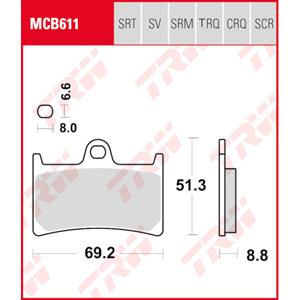 Bremsbeläge TRW MCB611TRQ