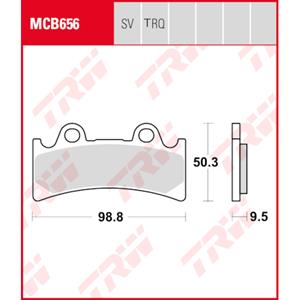 TRW Remblokken, en remschoenen voor de moto, MCB656TRQ Sinter track