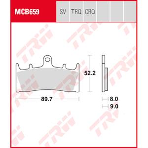TRW Remblokken, en remschoenen voor de moto, MCB659TRQ Sinter track