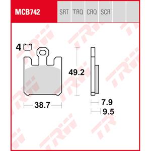 Bremsbeläge TRW MCB742TRQ
