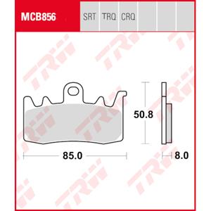 TRW Remblokken, en remschoenen voor de moto, MCB856TRQ Sinter track