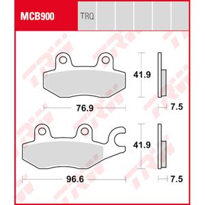 TRW Remblokken, en remschoenen voor de moto, MCB900TRQ Sinter track
