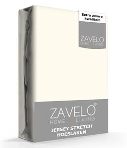 Zavelo Jersey Hoeslaken Ivoor-1-persoons (80/90x200 cm)
