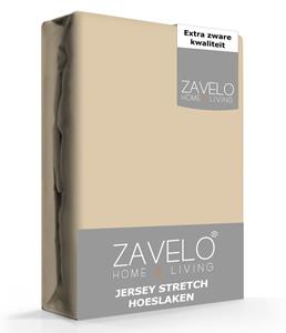 Zavelo Jersey Hoeslaken Zand-Lits-jumeaux (180x200 cm)