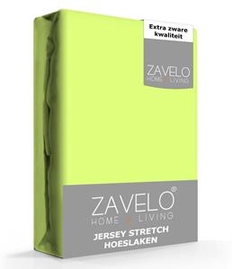 Zavelo Jersey Hoeslaken Lime-Lits-jumeaux (160x200 cm)