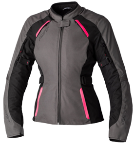 RST Ava Ce Ladies Textile Jacket Dark Grey Neon Pink Black