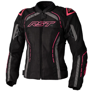 RST S1 Mesh Ce Ladies Textile Jacket Black Pink Grey