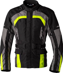 RST Alpha 5 Ce Mens Textile Jacket Black Grey Neon Yellow