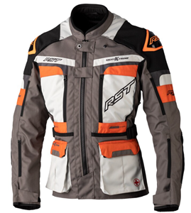 RST Adventure-Xtreme Race Dept Ce Mens Textile Jacket Dark Grey Grey Orange