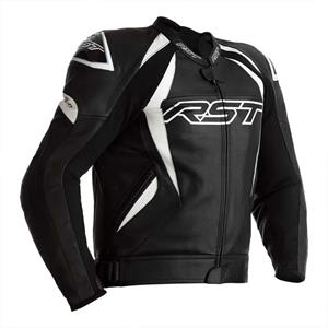RST Tractech Evo 4 Ce Mens Leather Jacket Black White