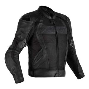 RST Tractech Evo 4 Mesh CE Mens Leather Jacket Black Black