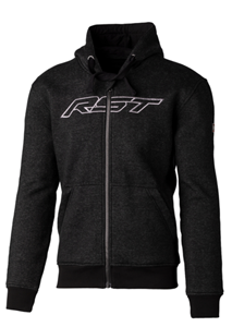 RST Zip Through Logo Ce Mens Textile Hoodie Black