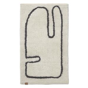 fermliving-collectie ferm LIVING-collectie Vloermat Lay Washable Mat Offwhite/Coffee