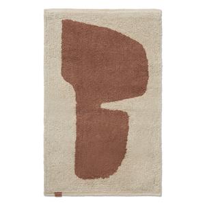 fermliving-collectie ferm LIVING-collectie Vloermat Lay Washable Mat Parchment/Rust