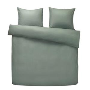Leen Bakker Comfort dekbedovertrek Jorrit effen - groen - 200x200/220 cm