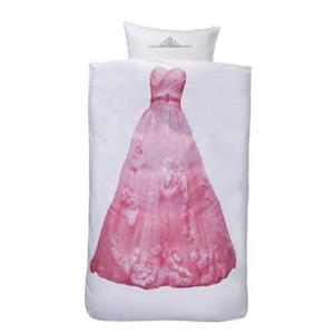 Leen Bakker Comfort dekbedovertrek Belle prinses - wit/roze - 140x200 cm