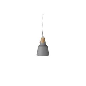 Hioshop Rigel verlichting hanglamp Ø16cm aluminum grijs, hout.