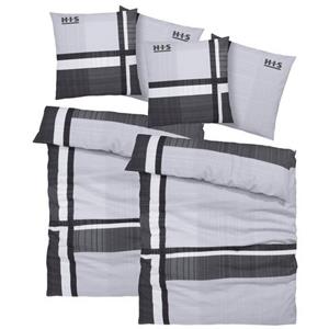 H.I.S Bettwäsche "Linus, 100% Baumwolle, Kissenbezug und Bettdeckenbezug mit Reißverschluss ausgestattet, mit Wendekissen, sportlich karierte Bettwäsche in flauschiger Biber Qualit