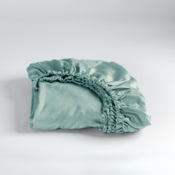 Cinderella Sundays - Hoeslaken (tot 25 cm) atijn - 90x220 cm ineral Green