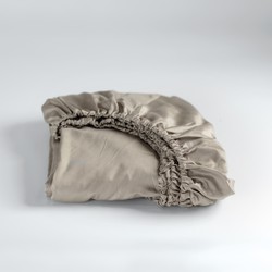 Cinderella Sundays - Hoeslaken (tot 35 cm) atijn - 90x210 cm - Taupe