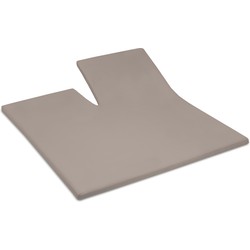 Cinderella single-split topper weekend katoen 200x200 (30) taupe (tot 15cm)