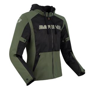 Bering Spirit Black Khaki Textile Motorcycle Jacket