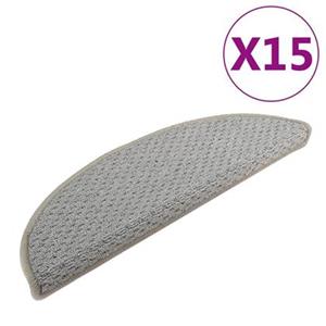 VIDAXL Treppenmatten 15 Stk. Grau 56x20 Cm