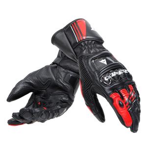 Dainese Druid 4 Leather Gloves Black Lava Red White Maat
